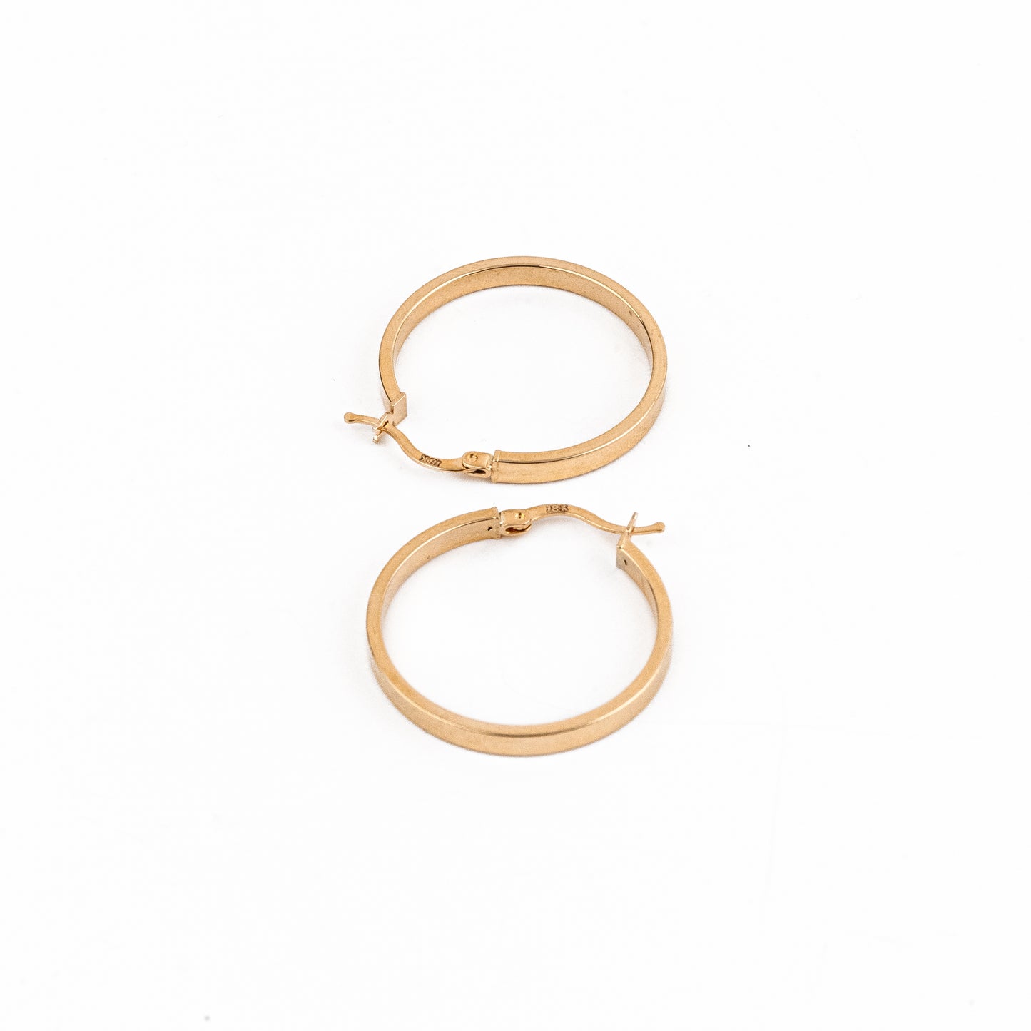 Round Edgy Hoop Earrings