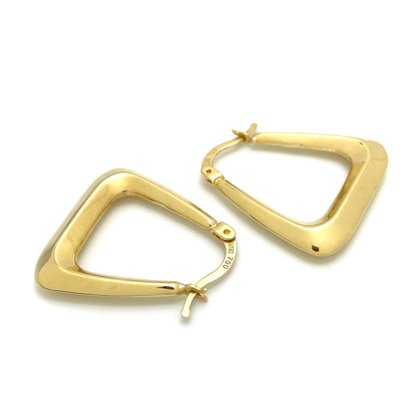 Modern Triangle Hoop Earrings