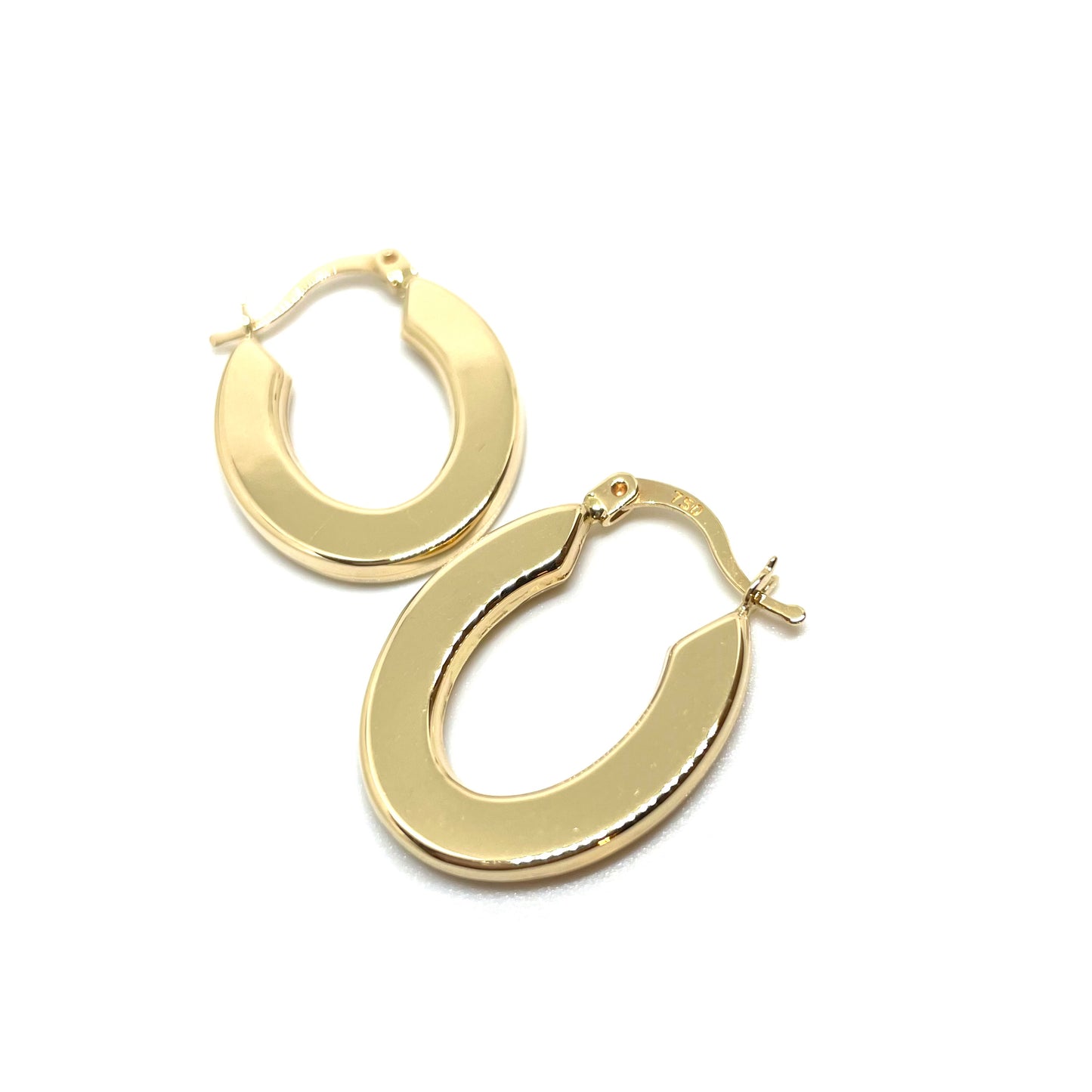 Minimal Oval Hoop Earrings