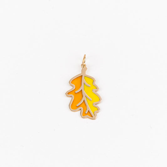 Amber Oak Leaf Pendant