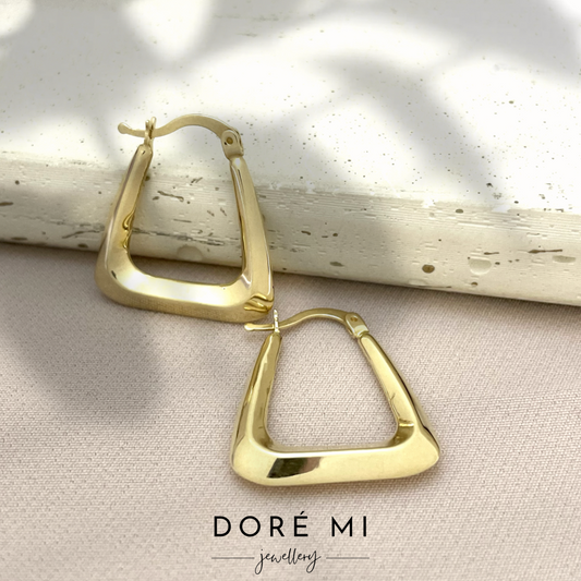 Modern Triangle Hoop Earrings