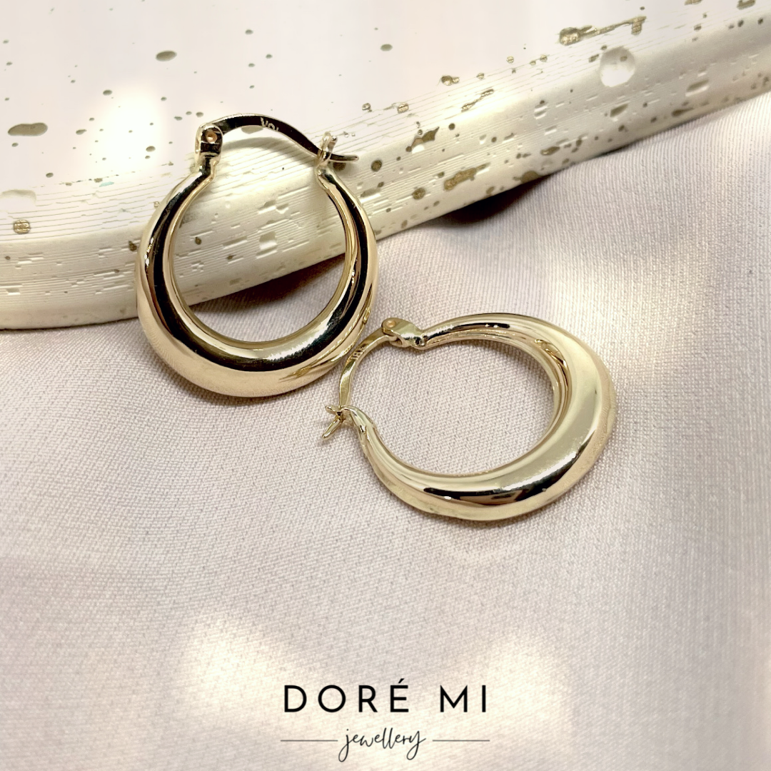 Sleek Bombé Hoop Earrings