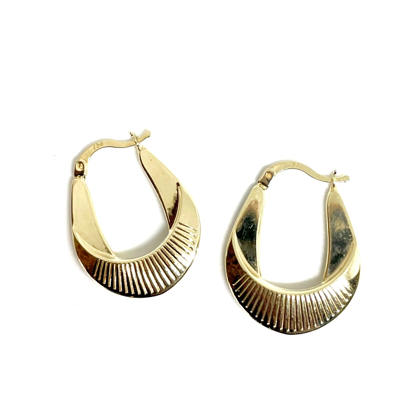 Retro Hoop Oval Earrings