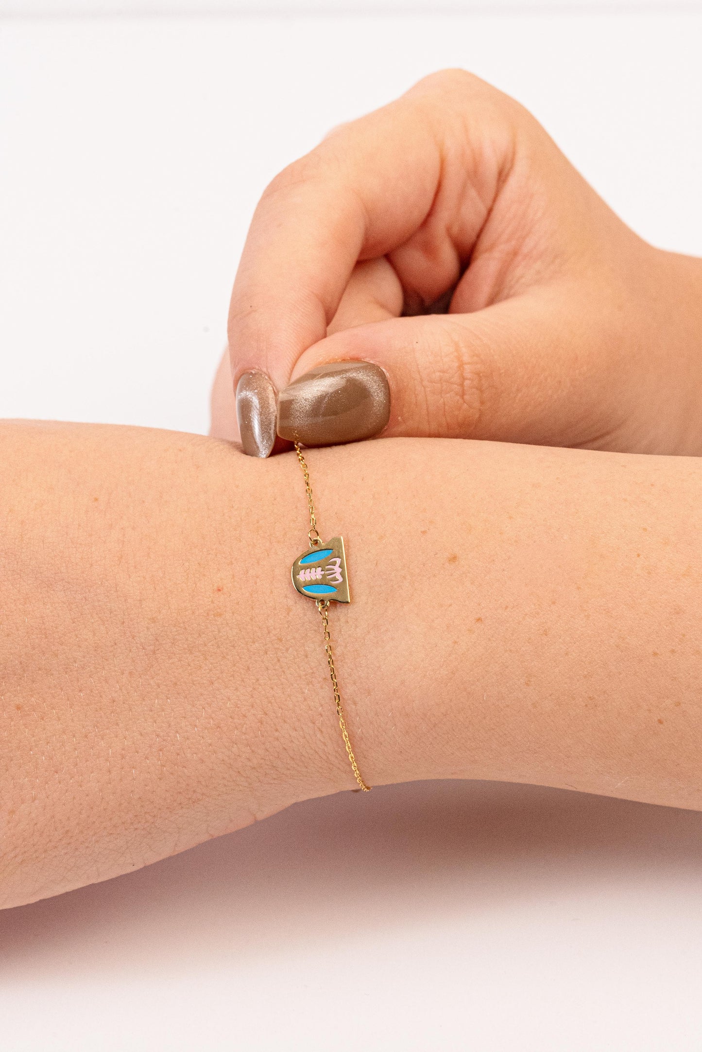 Blue and Pink Shaffe Bracelet