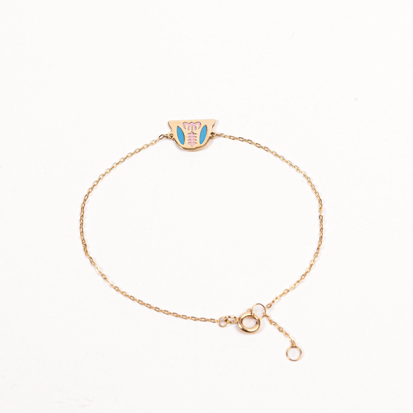 Blue and Pink Shaffe Bracelet
