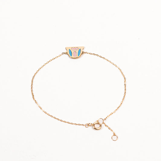 Blue and Pink Shaffe Bracelet