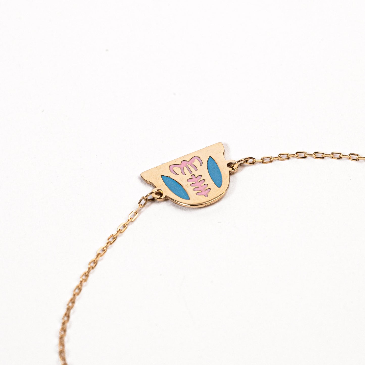 Blue and Pink Shaffe Bracelet