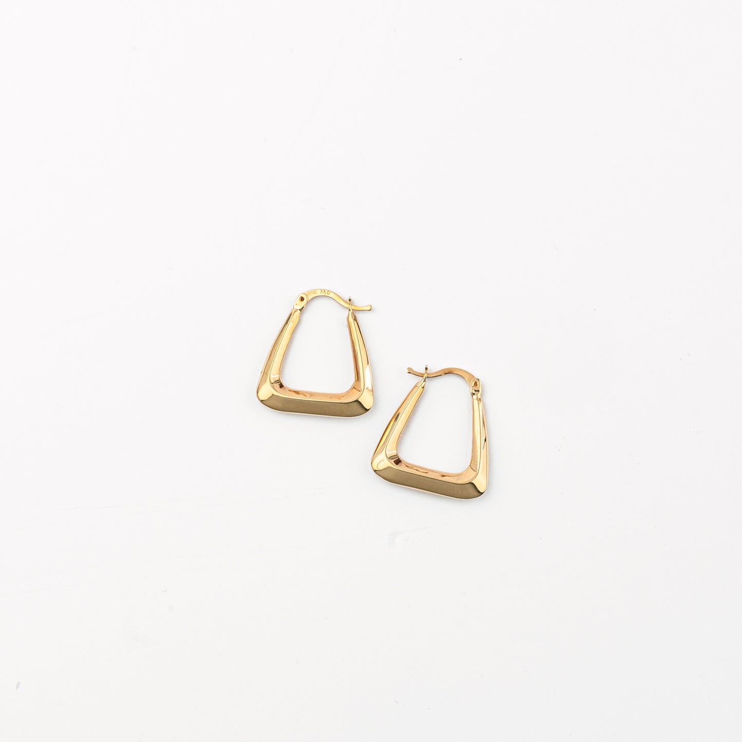 Modern Triangle Hoop Earrings