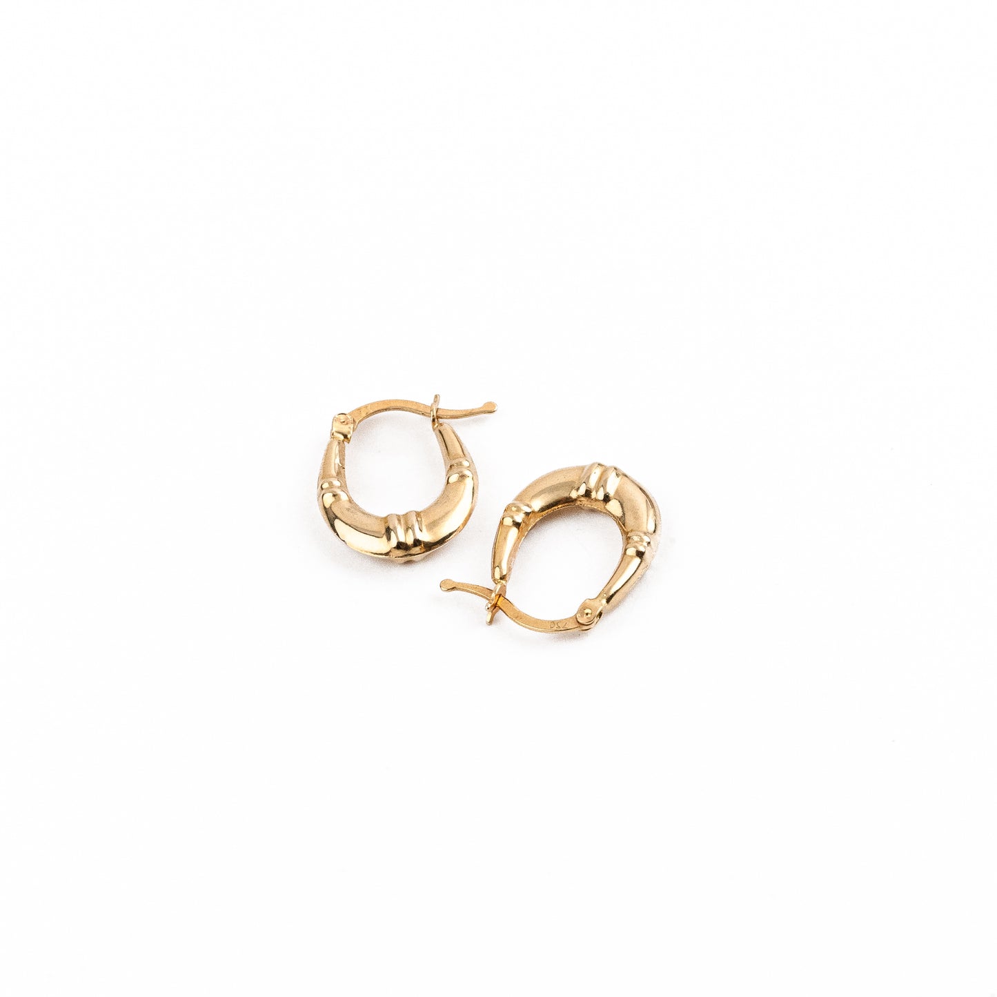 Vintage Mini Oval Hoop Earrings