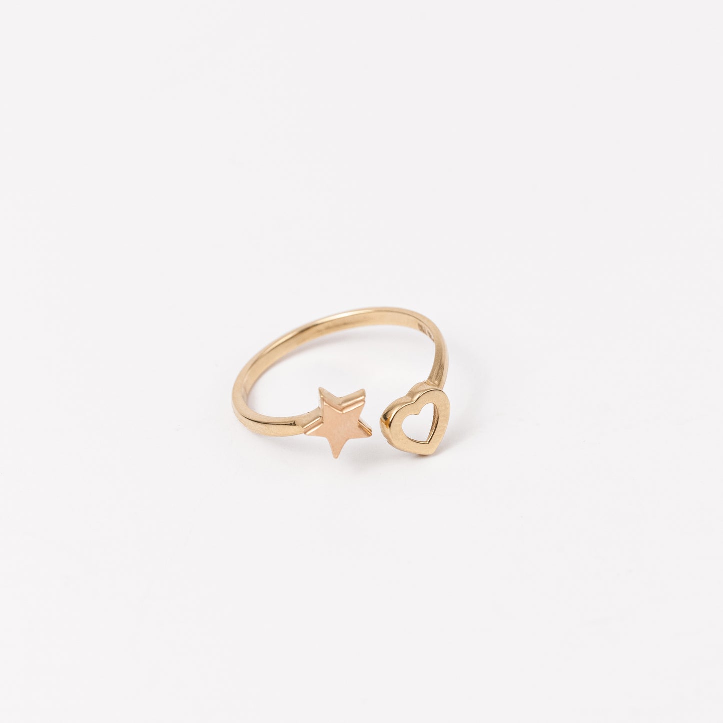 Heart & Star Motif Ring
