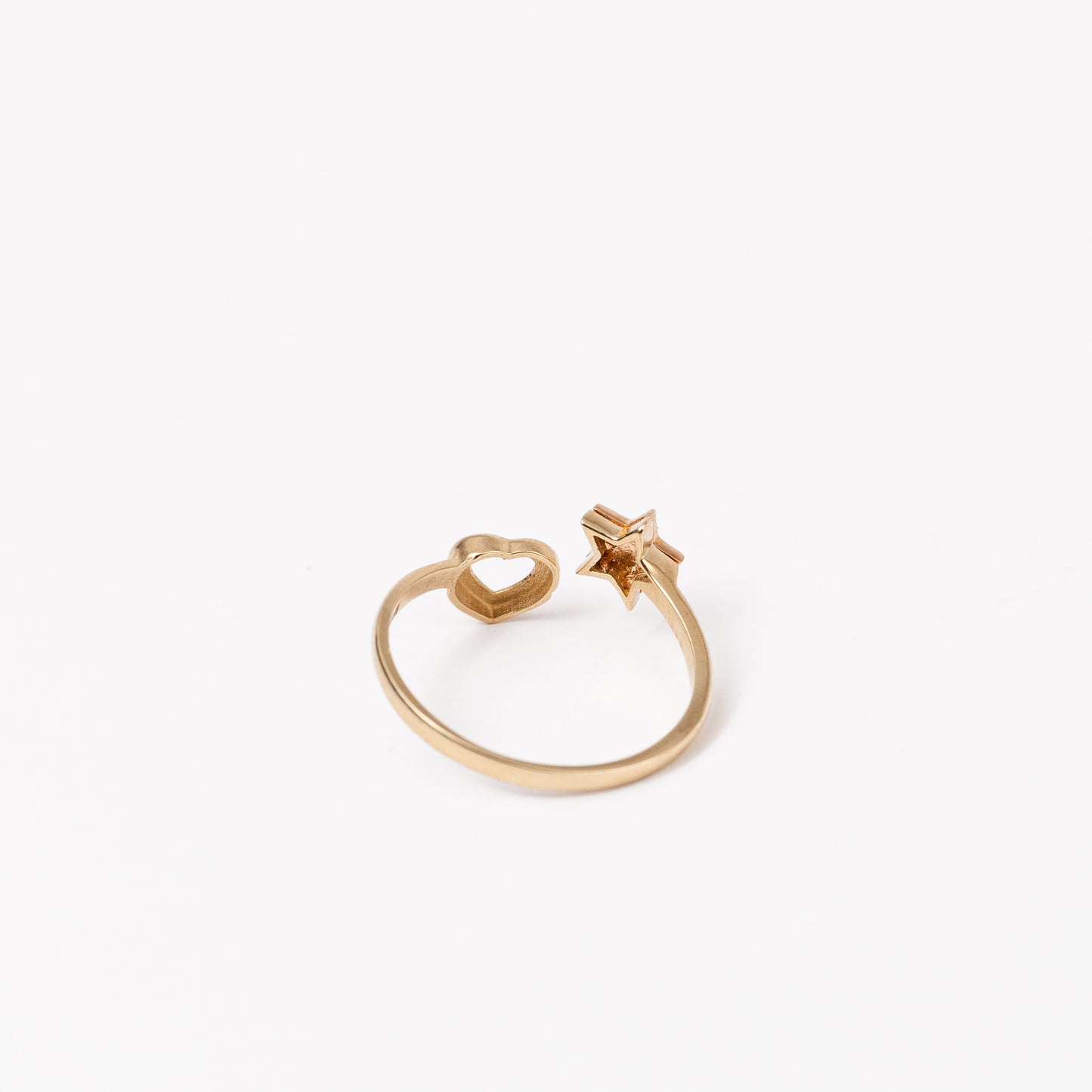 Heart & Star Motif Ring