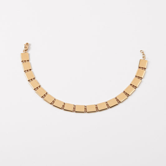Mirror Squares Link Bracelet