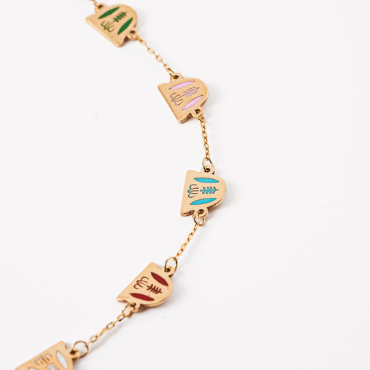 Multicolor Shaffe Charms Bracelet